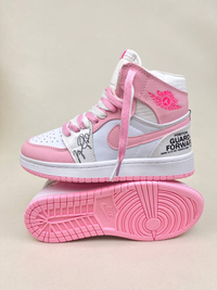 کتونی ساقدار زنانه ساقدار ایر جردن 1 امضای شیکاگو صورتی 1 NIKE AIR JORDAN کد 912