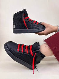 کتونی ساقدار زنانه نایکی جردن وان نیو بلک 1 NIKE AIR JORDAN کد 912 دختر طهرونی