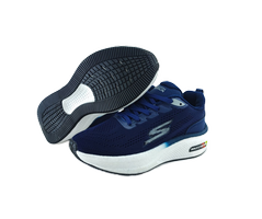 کفش اسپرت و رانینگ زنانه و پسرانه تمام وارداتی برند اسکچرز Skechers مدل مایا سرمه‌ای