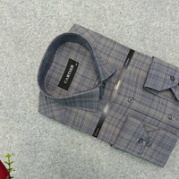 پیراهن مردانه استین بلند سایز M تا 2XL | پیراهن کلاسیک طرح ریز محو | پیراهن مردانه رسمی T1