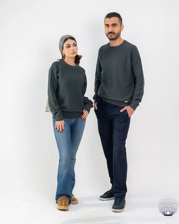 پلیور بافت سبز تیره یونیسکس Jack & Jones