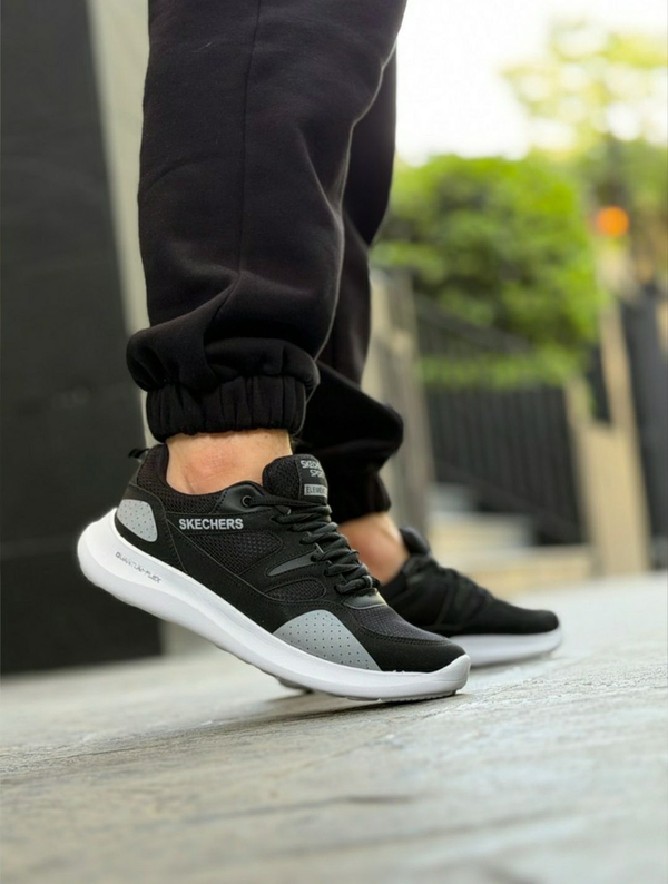 کفش اسپرت و روزمره مردانه برند اسکچرز Skechers مدل کوانتوم مشکی کد 248