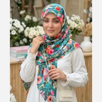 روسری نخ کاستوم طرح فلور قواره 140 بزرگ