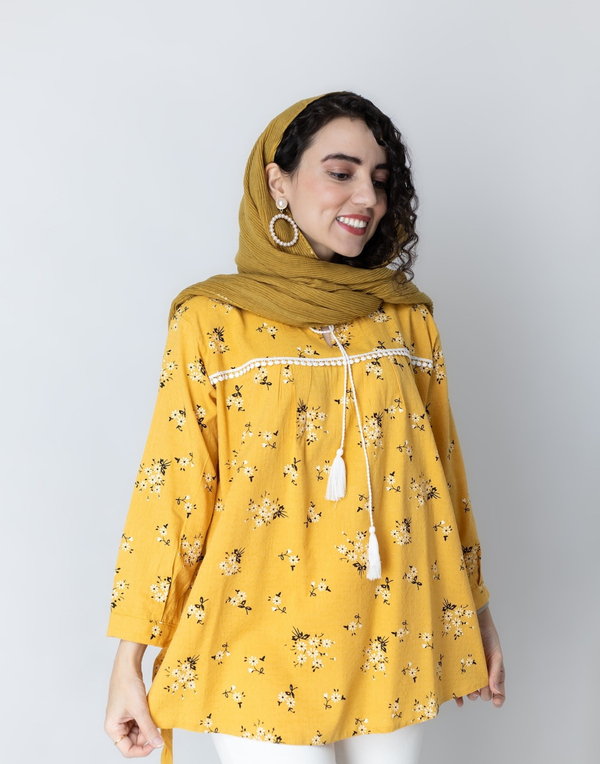 تونیک زنانه گلدار میخک کد 272