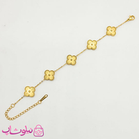 دستبند دخترانه مدل ونکلیف طلایی کد 158