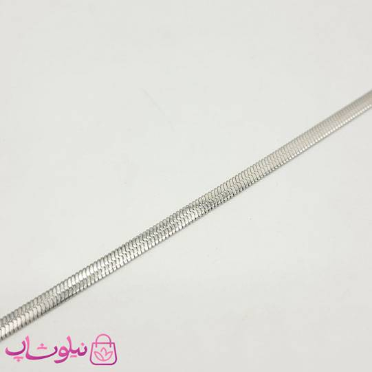 زنجیر هرینگبون تخت سیلور ضخامت 4 میل