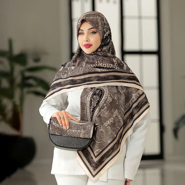 ست کیف و روسری مدل توران طرح لویدور