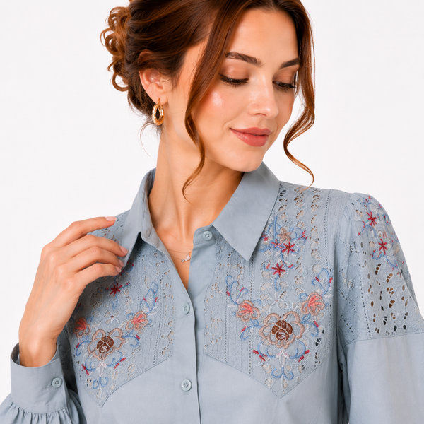 شومیز زنانه گلدوزی وارداتی کد 361
