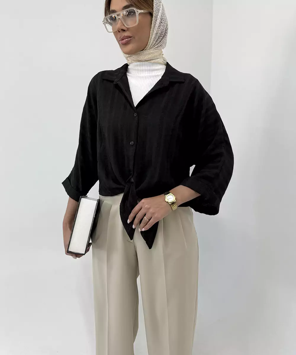 شوميز طرح گره اي كد SV007 برند ردا