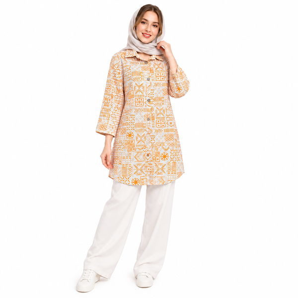 مانتو زنانه لینن گندم کد 83