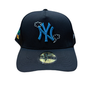 کلاه بک فیت بیسبالی مشکی طرح  NY BLUE