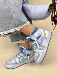 خرید  کتونی ونس ساقدار زنانه ایر جردن وان فامیلا بلو  NIKE AIR JORDAN 1 