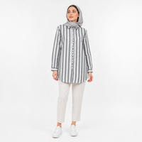 مانتو زنانه اسپرت راه راه
