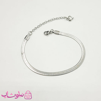 خرید دستبند دخترانه هرینگبون نقره ای استیل 4 میل