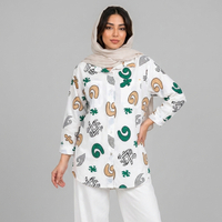 مانتو زنانه لینن طرح دار پازل کد 205