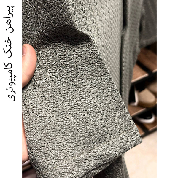 پیراهن آستین کوتاه مردانه خنک طرح مزونی
