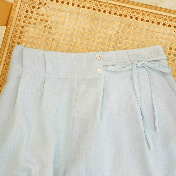 شلوارک لینن پشت کمرکش