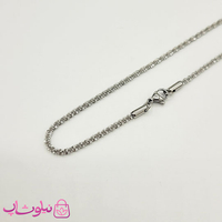 زنجیر گردنبند زنانه مدل خاویاری استیل نقره ای کد 1391