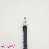 دستبند امگا برزنتی یا کنفی مشکی مردانه با قفل نقره ای کیفیت مستر کد 1100
