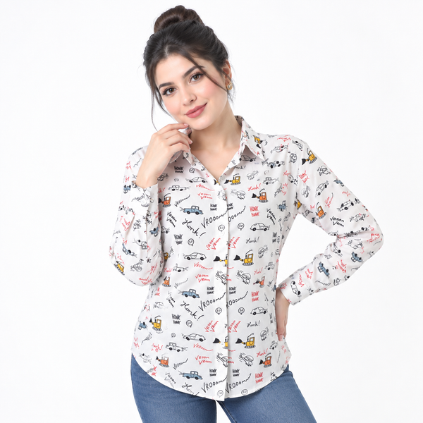 شومیز زنانه طرح دار وارداتی