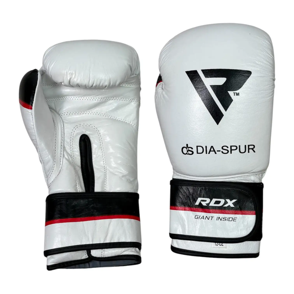 خرید دستکش بوکس چرم RDX DS سفید مشکی 