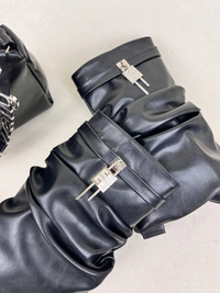نیم بوت پاشنه دار زنانه ژیوانشی چروک GIVENCHY کد 1333 دختر طهرونی کد 682