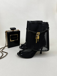 کفش پاشنه دار زنانه صندل جلو باز توری 10 سانتی ژیوانشی GIVENCHY کد 1620