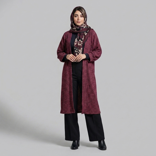 مانتو زنانه موهر بیسکویتی پاییزی کد 85