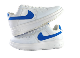 کفش اسپرت زنانه و‌پسرانه برند نایکی مدل ایرفورس nike airforce سفید آبی کد 125