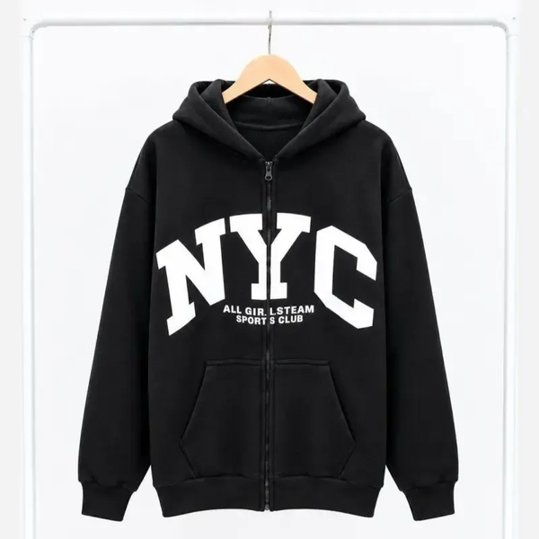 خرید سویشرت زنانه NYC فلامنت داخل کرکی فری سایز 