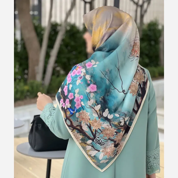 خرید روسری نخ کاستوم سیتو طرح گیتی قواره بزرگ 140x140