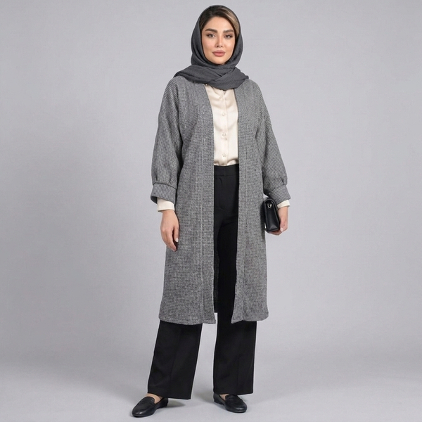 خرید مانتو زنانه موهر بیسکویتی پاییزی 