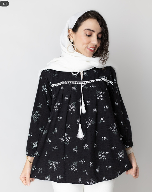 تونیک زنانه گلدار میخک کد 272