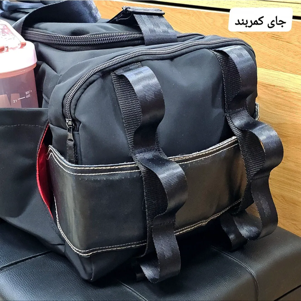 ساک ورزشی سه کاره کوله شو خارجی تفکیکی جنس پارچه دیبا وارداتی