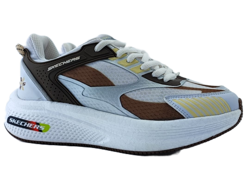 کفش اسپرت و روزمره مردانه برند اسکچرز Skechers مدل مانستر مشکی سفید قهوهای کد 382