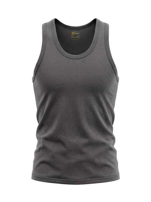خرید زیرپوش رکابی مردانه پنبهپلیاستر رنگ ذغالی روشن