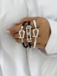 دستبند زنانه چرمی نعل اسب و تیفانی ۹۳۲