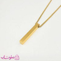 خرید  گردنبند مردانه مدل مکعب عشق طلایی 