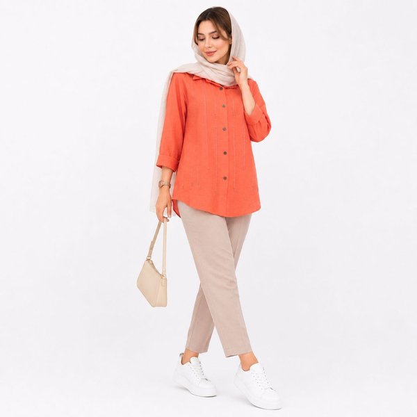مانتو زنانه نگین دار شانتون کد 258