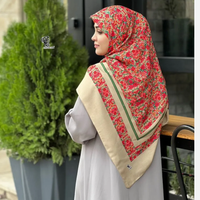 خرید روسری نخ کاستوم طرح گلی سایز 140 