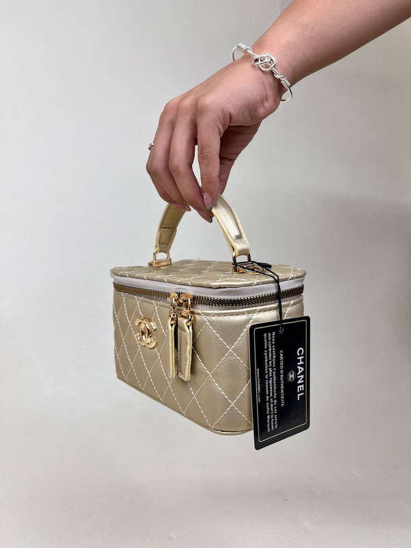 کیف زنانه باکسی دوختی آینه دار شنل  CHANEL کد 1670