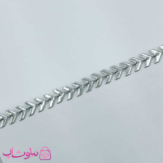 ست گردنبند و دستبند دخترانه مدل گندم استیل سیلور کد 180