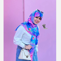 خرید روسری نخ طرح گلکسی قواره بزرگ 140 