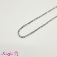 خرید زنجیر گردنبند زنانه مدل خاویاری استیل نقره ای