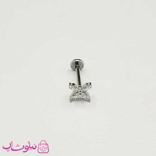 خرید  پیرسینگ گوش مدل گل سفید کوچک 