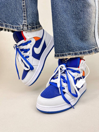 کتونی ساقدار زنانه ایر جردن 1 کینگ بلو  1 NIKE AIR JORDAN کد 912