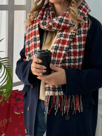 شال پاییزه زرشکی وارداتی