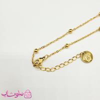 گردنبند زنانه ورساچه سبز با زنجیر توپی کد 2291