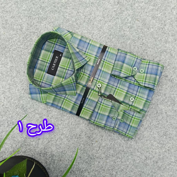 پیراهن مردانه چهارخونه استین بلند سایز M تا 2XL | پیراهن کلاسیک مردانه چهارخانه در 6 طرح | پیراهن مردانه رسمی چهارخونه AA6