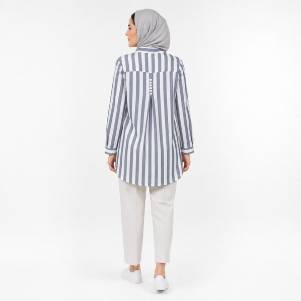 مانتو زنانه اسپرت راه راه